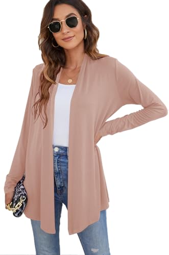 Image of Ladlop Women's Lightweight Open Front Cardigans Long Sleeve Casual Soft Drape Fall Cardigan