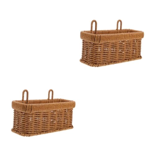 Pots de fleurs de cuisine suspendus en rotin pour herbes