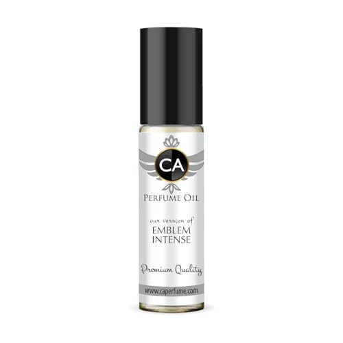 CA Perfume Impression of Emblem Intense for Men Fragrance Oil Aromatic Spicy Scent Long Lasting Cologne for Men Travel Size TSA Ready Mini Parfum Body Oil Roll-on 0.33 Fl Oz 10ml