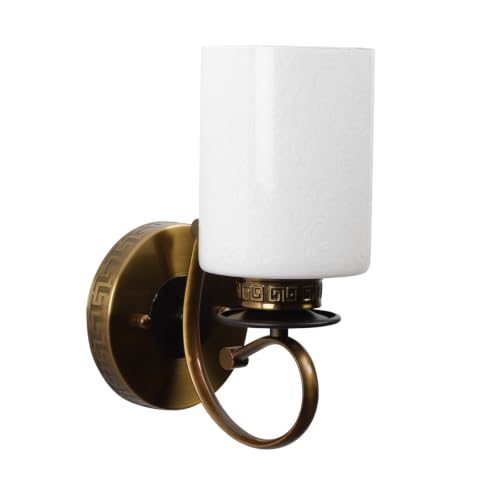 Image of ELIANTE by Jainsons Lights | Antique Gold Metal Wall Light Included Bulb | Lights | Gold Metal Wall Light | for Living Room, Bedroom, Hallway | E27 Holder | 3 Year Warranty