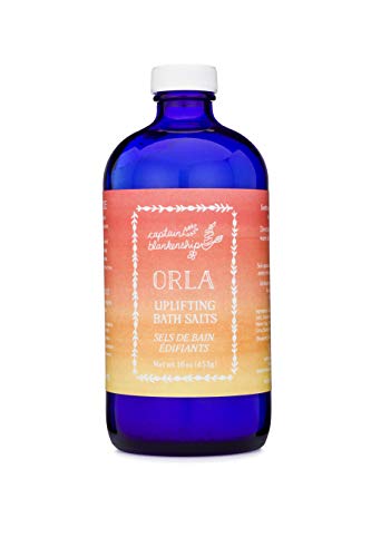 Captain Blankenship Orla Mood Lifting Bath Salts, Citrus Epsom Salt Bath Soak with Sea Salt and Magnesium, 16oz Glass Bottle, 1 Count
