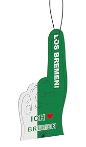 Bremen Fahne Fanartikel HIGH FIVE FINGERS Auto Duftbaum mit 5 Düften | Air Freshener | Duftspender | Raumduft | Lufterfrischer