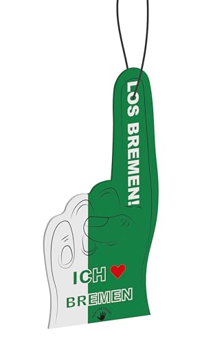 Bremen Fahne Fanartikel HIGH FIVE FINGERS Auto Duftbaum mit 5 Düften | Air Freshener | Duftspender | Raumduft | Lufterfrischer Bremen Fahne Fanartikel HIGH FIVE FINGERS Auto Duftbaum mit 5 Düften | Air Freshener | Duftspender | Raumduft | Lufterfrischer