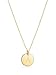 Befettly Initial Necklace Pendant 14K Gold-Plated Round Disc Double Side Engraved Hammered Choker Necklace 16.5’’ Adjustable Personalized Alphabet Letter Pendant A