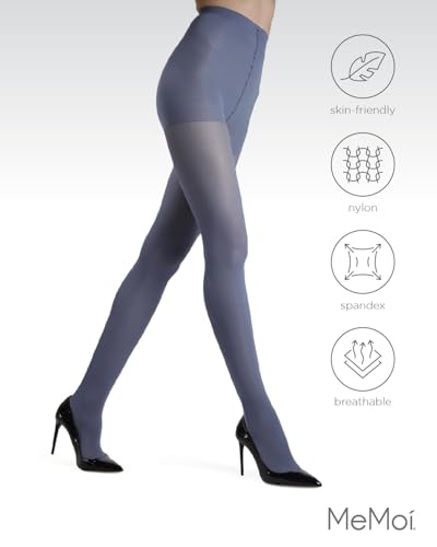 Image of MeMoi Deep Gloss Semi Opaque Tights, Comfortable and Lightweight Control Top Tights, 40 Denier - Sizes S-L