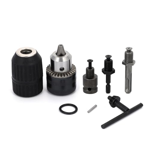 Pararect ドリルチャック 1.5-13mm アダプター 六角 四角 シャンク SDS 電動ドリル インパクトドライバー Cセット