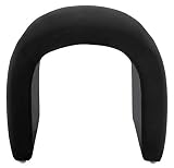 Safavieh Home Collection Kibo Modern Waterfall Black Velvet Ottoman (Fully Assembled)