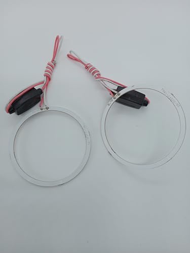 Image of 2 x 80 /70 /60 /50 /38 mm 93 LED CCFL Headlight COB Angel Eyes Halo Ring Lamp 12-24V (Blue, 70 MM)
