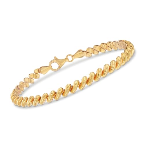 Ross-Simons Italian 18kt Gold Over Sterling San Marco Bracelet
