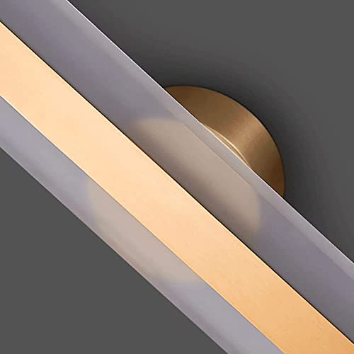 Aplique de pared LED lineal en latón para pasillo y comedor 8