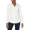 Amazon-Essentials-Womens-Classic-Fit-Long-Sleeve-Button-Down-Oxford-Shirt Amazon Essentials Women's Long-Sleeve Classic-Fit Oxford Shirt, White, Small