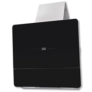 Festnight Afzuigkap afzuigkap gehard glas afzuigkap keukenafzuigkap met display 600 mm 720 m? / h 180 W zwart