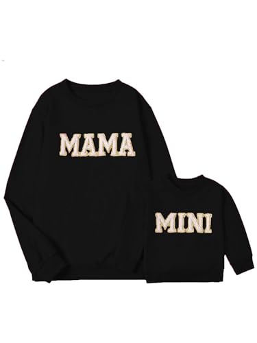 Dubute Mommy e Io Stampa Lettere Abbigliamento Famiglia abbinato Maniche