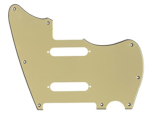 For Jazzcaster Telemaster Hybrid 2 Pickup Style Guitar Pickguard Scratch Plate (3 Ply Vintage Yellow)