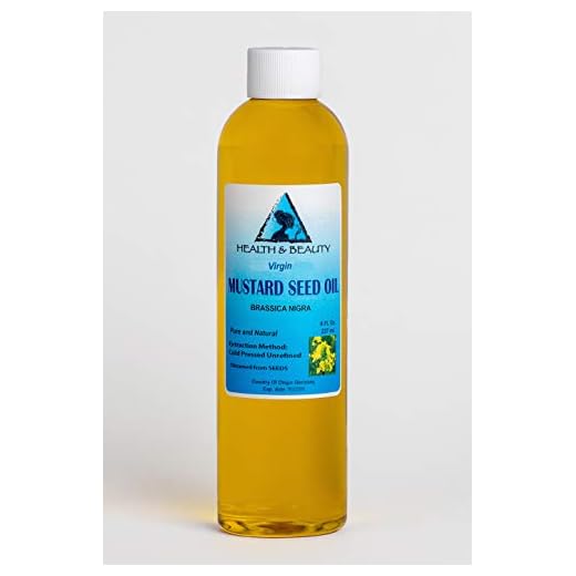Mustard Oil Unrefined by H&B OILS CENTER Raw Virgin Cold Pressed Premium Quality Natural Pure 8 oz