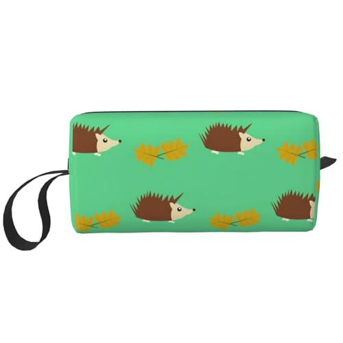 Borsa per il trucco per la ricezione per cosmetici da viaggio da toilette per portatile Organizer Ricci e foglie