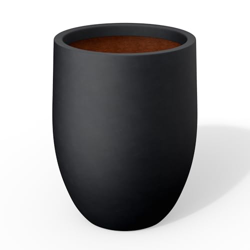 Kante 11.8 Concrete Planter Compact Plant Pot with Drainage Hole & Rubber Plug Breathable Handmade Cement Container for Desk Windowsill Indoor Outdoor