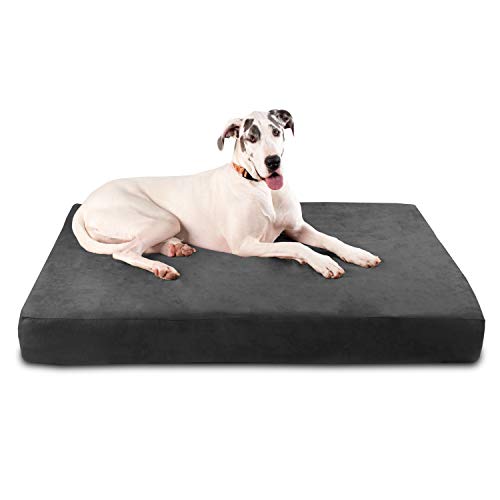 Big Barker Sleek Orthopedic Dog Bed - 7” Dog Sofa Bed for Large Dogs w/Washable Microsuede Cover - Sleek Elevated Dog…