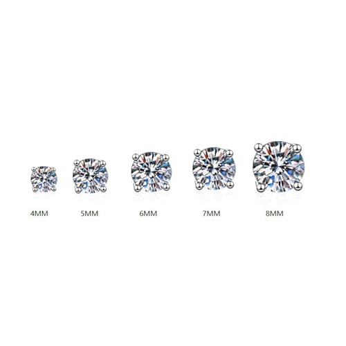 Pendientes de hélice de moissanite para mujer en oro de 18k 6