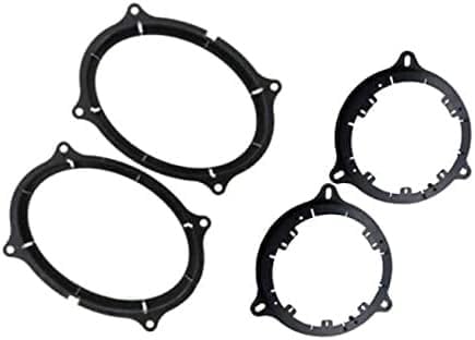 6x9 Front + 6" 6.5" 6.75" Inch Rear Car Stereo Radio Door Speaker Install Mount Adapter Bracket Plates -Made for Nissan: 2016-2023 Titan and 2022-2024 Frontier