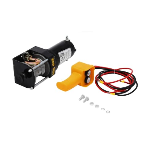 Cabrestante eléctrico de 3000 libras, 12 V CC, con cable de acero de 6 m y controlador con cable, cabrestante de motor para ATV UTV Offroad insertos IP54