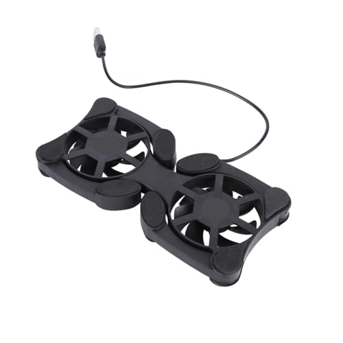 Soporte plegable para laptop con ventiladores USB, 3 unidades, negro, refrigeración para notebook, base de enfriamiento miniatura 7