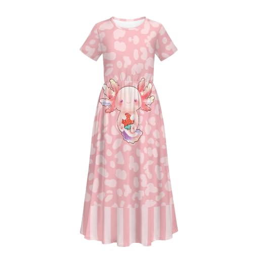 Vestido largo de playa para niñas de fresa transpirable y cómodo