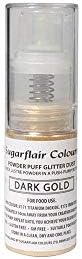 SUGARFLAIR Edible Glitter Dust Spray, Non-Aerosol Pump Bottle, Refillable Paint That Provides a Shimmering Rain of Coloured Lustre Dusts, A Sparkling Finish To Cakes & Cake Decorations - Dark Gold 10g
