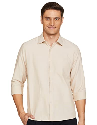 Image of Max Men Cotton Solid Slim Fit Oxford Shirt