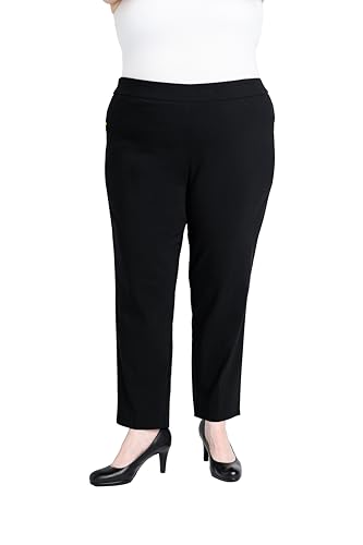 Briggs New York Women's Plus Size Super Stretch Millennium Slimming Pull-on Ankle Pant