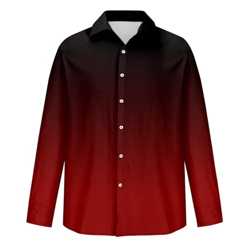 Ymosrh Men's Shirts Long Sleeve Gradient Color Button Up Casual Formal Wedding Prom Dress Shirts, M-3XL3