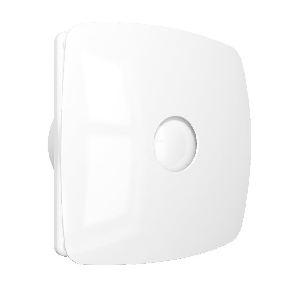 Vlano ENSO 125 Badlüfter, Standard, Rückschlagklappe, 125 mm, 180 m³/h, Geräuscharm 33 dB(A), Weiß, WC Ventilator, Raumlüfter, Abluftlüfter, Entlüfter