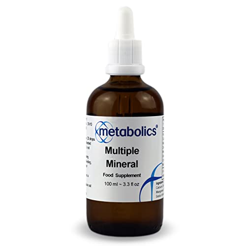 Multiple Mineral Liquid Complex 100ml | Trace Mineral Drops — Contains Potassium, Calcium, Magnesium, Zinc, Manganese, Selenium, Chromium, Molybdenum | Additive Free (100ml)