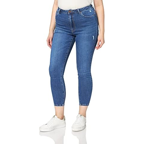 ONLY Damen Onlkeily Hw Skinny Dest ANK DNM Mas Box Jeans, Medium Blue Denim Cover
