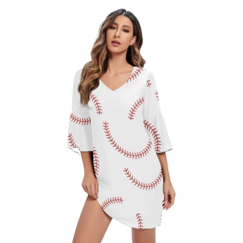 Robe de soirée en mousseline blanche et lignes rouges pour briller