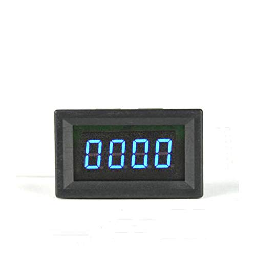 0.36" 4bit 0-2000V High Precision LED Display DC Digital Voltmeter Battery high Voltage Tester Car Motorcycle Panel Meter 5V 12V 24V Power Volt Detector Gauge (Blue)