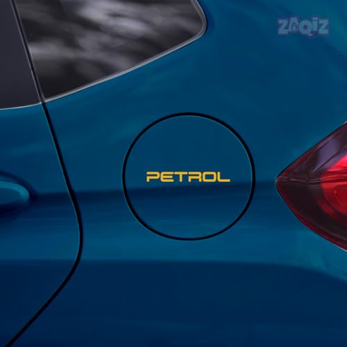 Image of Adhesive Petrol Warning Sticker for Vehicles, Perfect for Daily Use 1 Pack 2 Pieces (Golden Yellow)