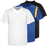 NJKA Sports Blank Football Jersey, Hip Hop Clothing for Party (White, 3X-Large)