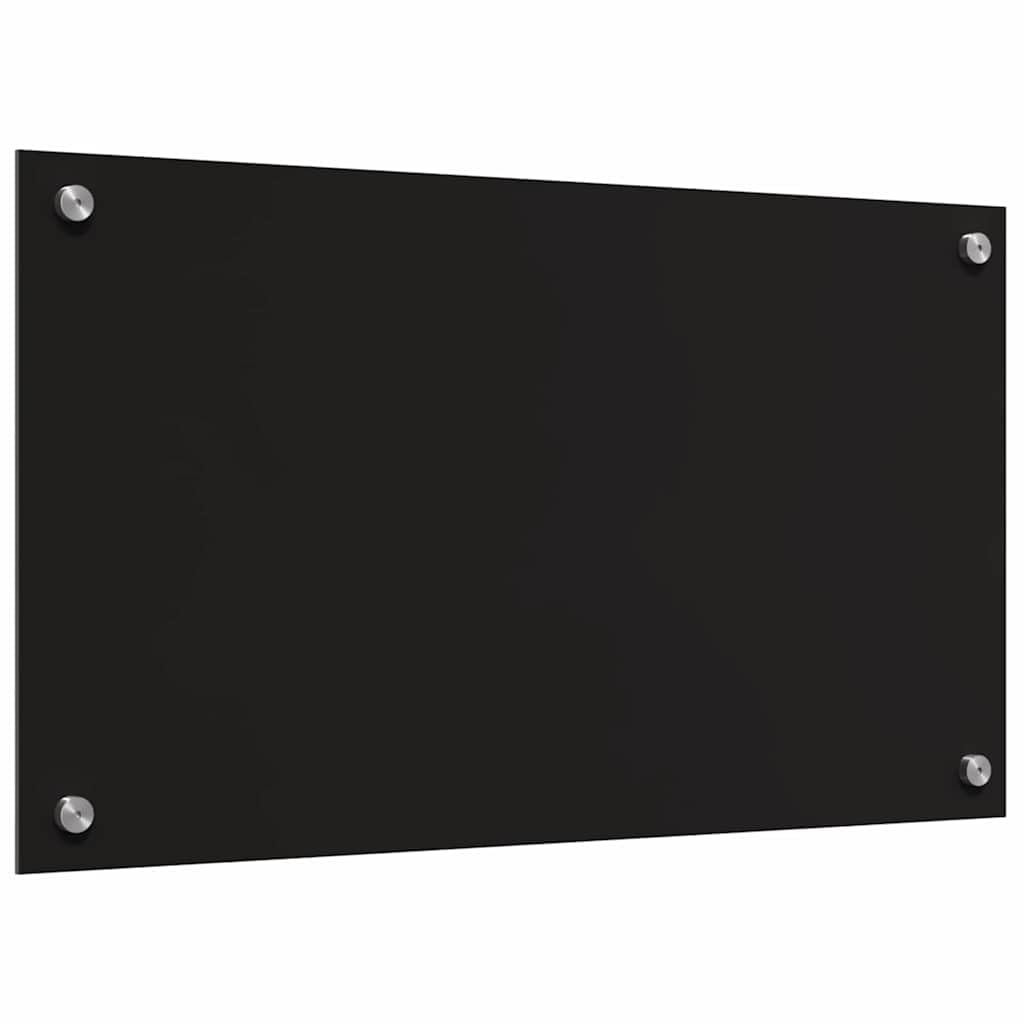 Solivagant Küchenrückwand 2 pcs Schwarz 70 x 40 cm Gehärtetes Glas, Küche Esszimmer,Küchenhelfer -utensilien, 12.6 kg-3415542
