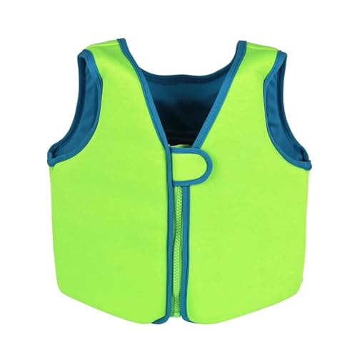 Chaleco Salvavidas de Neopreno for Niños con Cremallera, Chaleco de Ayuda for Deportes Acuáticos(XLgreen)