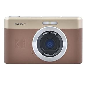 KODAK Pixpro C1 - Ultrakompakte Digitalkamera | 13MP BSI CMOS, 4X Zoom, 7.1 cm LCD-Bildschirm, LED-Blitz - Marron