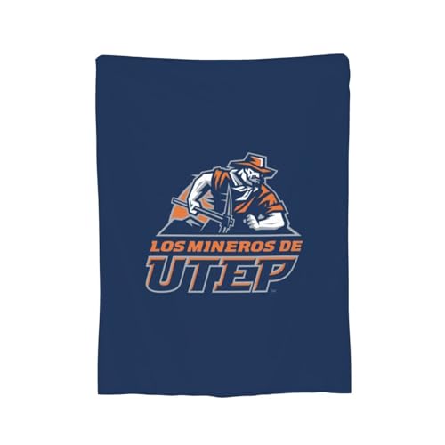 UTEP Miners Fleece Blanket Very Soft Microfiber Flannel Blanket for Couch Warm and Cozy