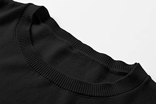 SANGTREE Women's Short Sleeve Sweaters Crew Neck Pullover Tops Summer Sweaters for Women4