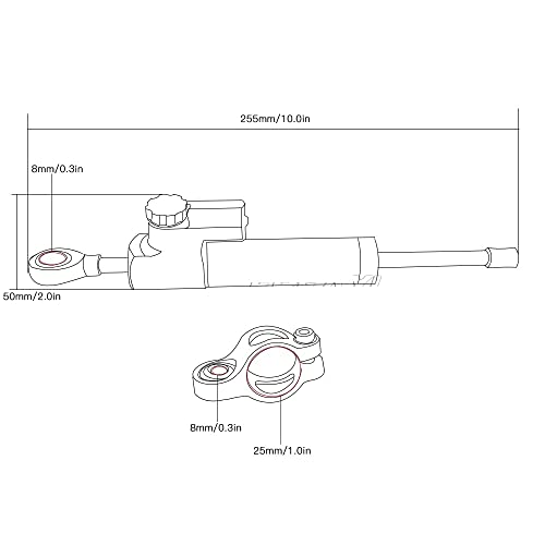 Amortisseur direction GSF 600 1250 stabiliser contrôle moto - 6