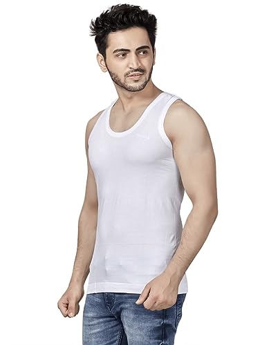 Image of Poomex Men's Cotton Vest (Pack of 4)