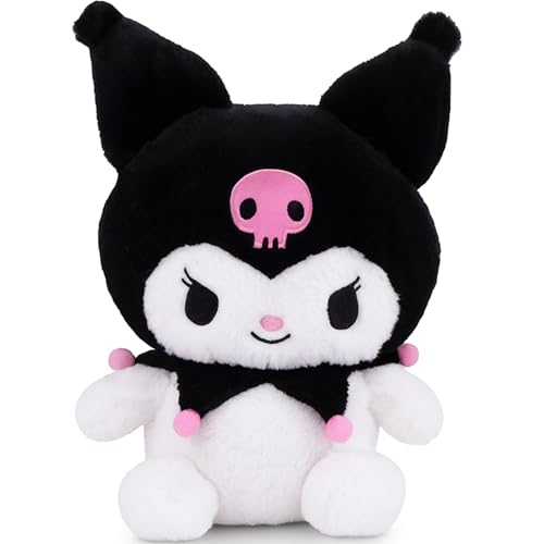 Juju Black Kawaii Plush (12 in) - Cute Stuffed Animal Kawaii Plushies - Peluche Big Stuffed Animals Plushie - Peluches Grandes Cute Plushies - Cool Stuff Plush - Plushy (Black)