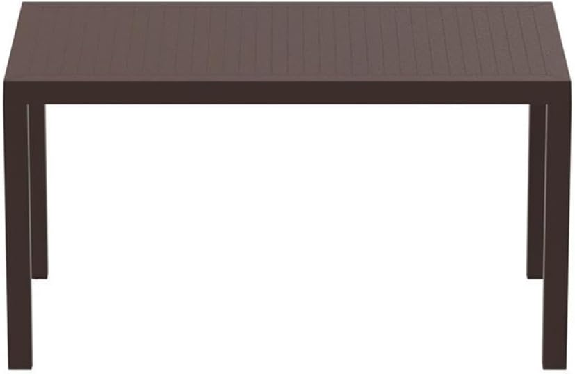 Compamia Ares 55" Resin Patio Dining Table in Brown, Commercial Grade