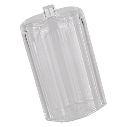 コットンパッドホルダージャーまつげツール収納ボックスラウンドメイクオーガナイザー蓋付き防塵綿棒容器