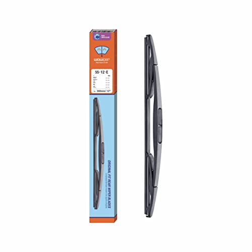 Image of 12 inch (12-E) Rear Wiper Blade Replacement for Wrangler 2017-2007 /Ford Escape 2012-2008 Flex 2019-2009 /GMC Yukon 2014-2007 /Buick Enclave 2017-2008 Back Windshield Wiper Blade +More