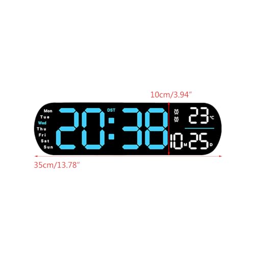 Reloj despertador digital LED con alarma vibratoria e intermitente multilingüe 5